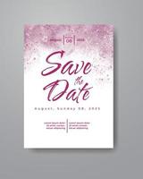 Save the date with watercolor background. Design for your invitation. vector