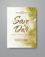 Save the date with watercolor background. Design for your invitation. vector