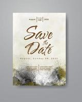 Save the date with watercolor background. Design for your invitation. vector