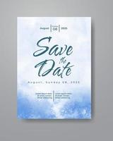 Save the date with watercolor background. Design for your invitation. vector