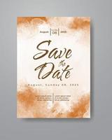 Save the date with watercolor background. Design for your invitation. vector