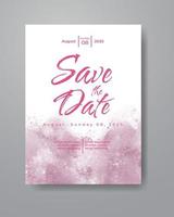 Save the date with watercolor background. Design for your invitation. vector