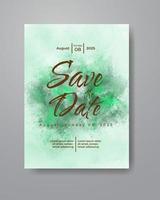 Save the date with watercolor background. Design for your invitation. vector