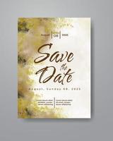 Save the date with watercolor background. Design for your invitation. vector