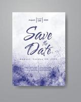 Save the date with watercolor background. Design for your invitation. vector