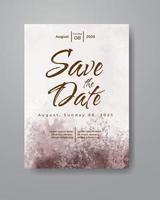 Save the date with watercolor background. Design for your invitation. vector