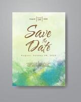 Save the date with watercolor background. Design for your invitation. vector