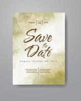 Save the date with watercolor background. Design for your invitation. vector