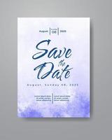 Save the date with watercolor background. Design for your invitation. vector