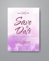 Save the date with watercolor background. Design for your invitation. vector