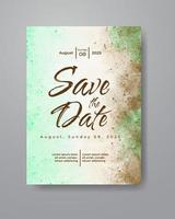 Save the date with watercolor background. Design for your invitation. vector