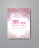 Cards with watercolor background. Design for your cover, date, postcard, banner, logo. vector