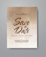 Save the date with watercolor background. Design for your invitation. vector