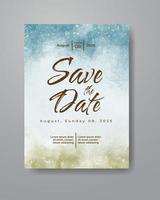 Save the date with watercolor background. Design for your invitation. vector