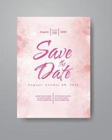 Save the date with watercolor background. Design for your invitation. vector