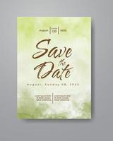 Save the date with watercolor background. Design for your invitation. vector