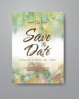 Save the date with watercolor background. Design for your invitation. vector