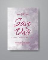 Save the date with watercolor background. Design for your invitation. vector