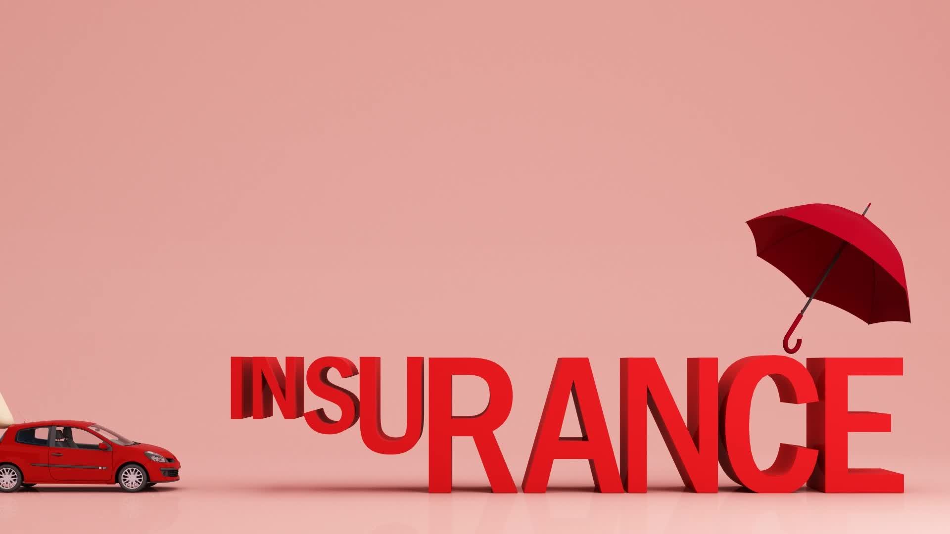 Car protection and safety assurance concept, put a modern red