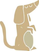 flat color style cartoon dog vector