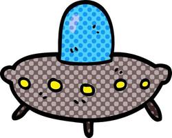 cartoon doodle alien spaceship vector