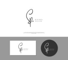 SP Initial handwriting or handwritten logo for identity. Logo with signature and hand drawn style. vector