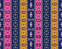 Ethnic aztec colorful stripes pattern. Ethnic southwest colorful aztec geometric stripes seamless pattern background. Use for fabric, ethnic interior decoration elements, upholstery, wrapping. vector