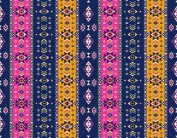 Ethnic aztec colorful stripes pattern. Ethnic southwest colorful aztec geometric stripes seamless pattern background. Use for fabric, ethnic interior decoration elements, upholstery, wrapping. vector