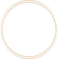 Circular Border Frames Isolated on White Background.  Trendy design element for border frame, logo, blackout tattoo, symbol, web, prints, posters, template, pattern and abstract background vector