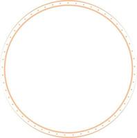 Circular Border Frames Isolated on White Background.  Trendy design element for border frame, logo, blackout tattoo, symbol, web, prints, posters, template, pattern and abstract background vector