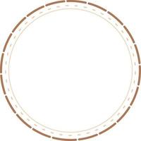 Circular Border Frames Isolated on White Background.  Trendy design element for border frame, logo, blackout tattoo, symbol, web, prints, posters, template, pattern and abstract background vector