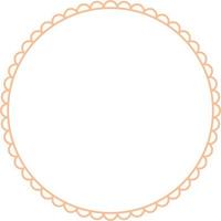 Circular Border Frames Isolated on White Background.  Trendy design element for border frame, logo, blackout tattoo, symbol, web, prints, posters, template, pattern and abstract background vector