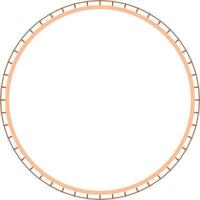 Circular Border Frames Isolated on White Background.  Trendy design element for border frame, logo, blackout tattoo, symbol, web, prints, posters, template, pattern and abstract background vector