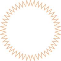 Circular Border Frames Isolated on White Background.  Trendy design element for border frame, logo, blackout tattoo, symbol, web, prints, posters, template, pattern and abstract background vector