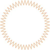 Circular Border Frames Isolated on White Background.  Trendy design element for border frame, logo, blackout tattoo, symbol, web, prints, posters, template, pattern and abstract background vector