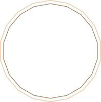 Circular Border Frames Isolated on White Background.  Trendy design element for border frame, logo, blackout tattoo, symbol, web, prints, posters, template, pattern and abstract background vector