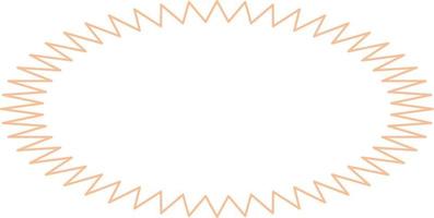 Oval Border Frames Isolated on White Background.  Trendy design element for border frame, logo, blackout tattoo, symbol, web, prints, posters, template, pattern and abstract background vector