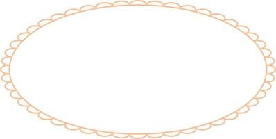 Oval Border Frames Isolated on White Background.  Trendy design element for border frame, logo, blackout tattoo, symbol, web, prints, posters, template, pattern and abstract background vector