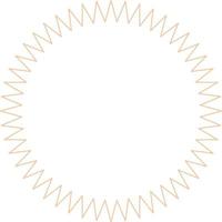 Circular Border Frames Isolated on White Background.  Trendy design element for border frame, logo, blackout tattoo, symbol, web, prints, posters, template, pattern and abstract background vector