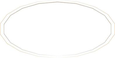 Oval Border Frames Isolated on White Background.  Trendy design element for border frame, logo, blackout tattoo, symbol, web, prints, posters, template, pattern and abstract background vector