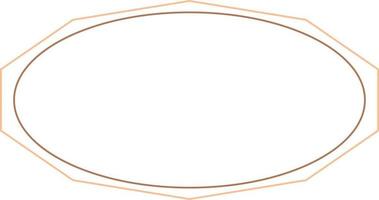Oval Border Frames Isolated on White Background.  Trendy design element for border frame, logo, blackout tattoo, symbol, web, prints, posters, template, pattern and abstract background vector