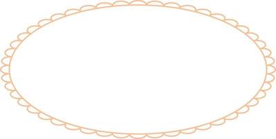 Oval Border Frames Isolated on White Background.  Trendy design element for border frame, logo, blackout tattoo, symbol, web, prints, posters, template, pattern and abstract background vector