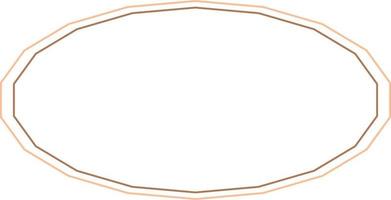 Oval Border Frames Isolated on White Background.  Trendy design element for border frame, logo, blackout tattoo, symbol, web, prints, posters, template, pattern and abstract background vector