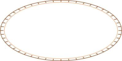 Oval Border Frames Isolated on White Background.  Trendy design element for border frame, logo, blackout tattoo, symbol, web, prints, posters, template, pattern and abstract background vector