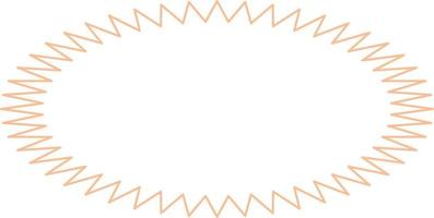 Oval Border Frames Isolated on White Background.  Trendy design element for border frame, logo, blackout tattoo, symbol, web, prints, posters, template, pattern and abstract background vector