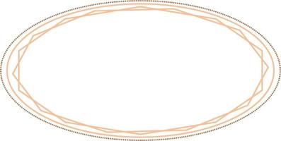 Oval Border Frames Isolated on White Background.  Trendy design element for border frame, logo, blackout tattoo, symbol, web, prints, posters, template, pattern and abstract background vector