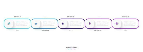 Vector Infographic label design template with icons and 5 options or steps. Can be used for process diagram, presentations, workflow layout, banner, flow chart, info graph.