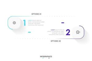 Vector Infographic label design template with icons and 2 options or steps. Can be used for process diagram, presentations, workflow layout, banner, flow chart, info graph.