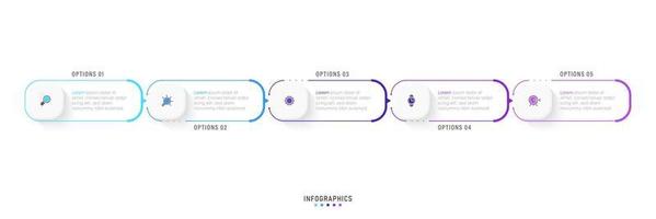 Vector Infographic label design template with icons and 5 options or steps. Can be used for process diagram, presentations, workflow layout, banner, flow chart, info graph.