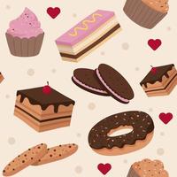 Dessert Seamless Background vector